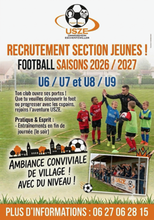 FOOTBALL : SAISONS 2026/2027 recrutement section jeunes